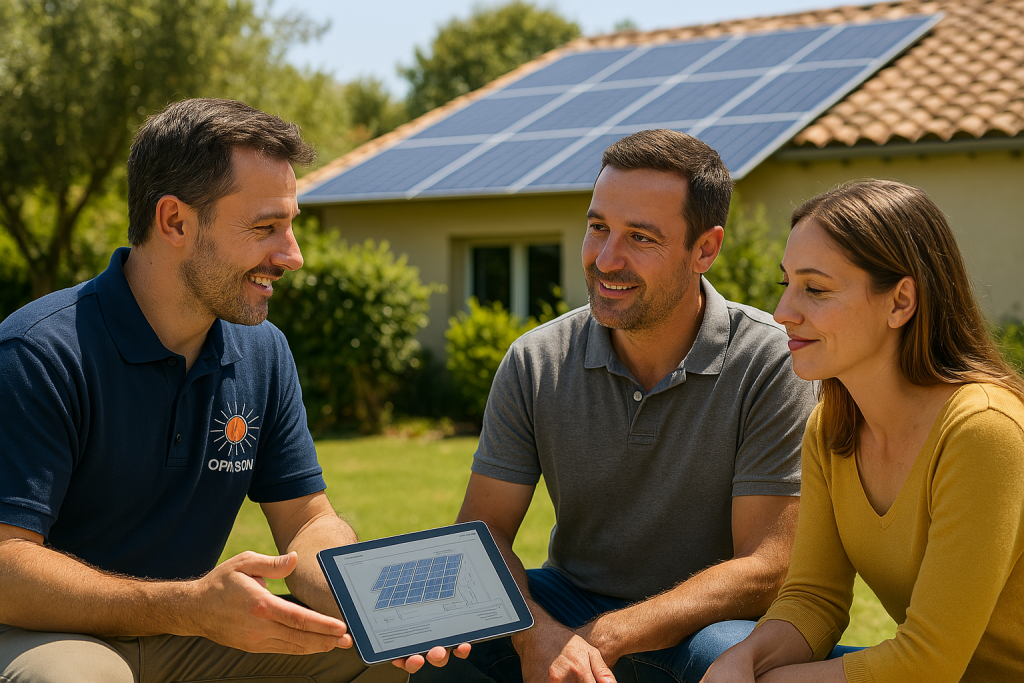 Installation Photovoltaïque terminé avec Opti-sun