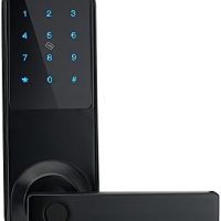 Haifuan Verrouillage numérique Bluetooth à écran tactile, déverrouillage par application, code, carte et clé