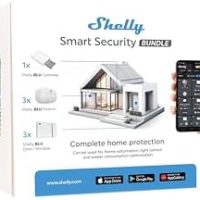 Shelly Smart Security Bundle | Kit domotique et sécurité | Détecteur de Mouvement & d&rsquo;ouverture Porte/fenêtre