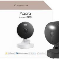 Aqara Caméra Intérieure/Extérieure G100, 2K, HomeKit Secure Video,Vision Nocturne Couleur avec Projecteur