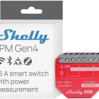 Shelly 1PM Gen4 – Interrupteur Matter, Zigbee, Wi-Fi, 1 Canal 16A, Mesure de consommation électrique