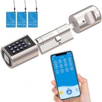 RUILON Serrure connectee porte entree – Serrure intelligente a code APP contrôle bluetooth