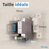 Shelly Pro EM 50A – Compteur électrique monophasé à 2 canaux LAN, Wi-Fi, Pinces ampermétriques incluses