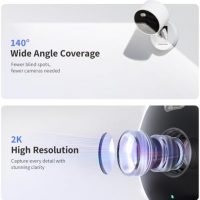 Aqara Caméra Intérieure/Extérieure G100, 2K, HomeKit Secure Video, 2,4 Ghz WiFi