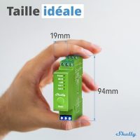 Shelly Pro Dimmer 2PM – Variateur de lumière Wi-Fi, LAN, Compteur de consommation intégré, 2 canaux (200W chacun)