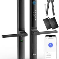 NGTeco Serrure Intelligente à Poignée – Serrure de Sécurité Sans Clé avec Empreinte Digitale