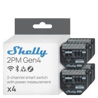 Shelly 2PM Gen4 – Module volet roulant connecté Matter, Zigbee, Wi-Fi, 2 Canaux 8A