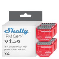 Shelly 1PM Gen4 – Interrupteur Matter, Zigbee, Wi-Fi, 1 Canal 16A, Mesure de consommation électrique
