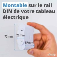 Shelly 3EM | Compteur d&rsquo;énergie connecté Wi-Fi | Contrôle bidirectionnel | 3 canaux (120A chacun)