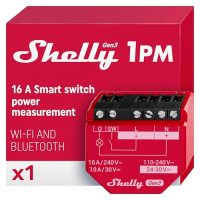 Shelly 1PM Gen3 – Interrupteur Connecté Wi-Fi, 1 Canal – 16A, Compteur d&rsquo;énergie Intégré, Aucun Hub Requis, Éclairage connecté, Puce Shelly 8 MB, app iOS Android, Compatible avec Alexa, Google Home  Amazon.fr: Bricolage