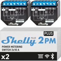 Shelly Plus 2PM – Interrupteur volet roulant connecté Wi-Fi, 2 Canaux – 16A