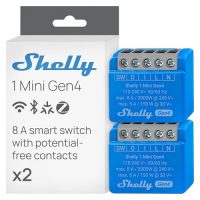 Shelly 1 Mini Gen4 – Module interrupteur Matter, Zigbee, Wi-Fi, 1 Canal 8A, Contacts secs