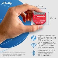 Shelly 1PM Gen4 – Interrupteur Matter, Zigbee, Wi-Fi, 1 Canal 16A, Mesure de consommation électrique
