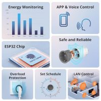 SONOFF S60TPF (DE Type) Prise Intelligente WiFi 16A 2PACK, Prises de Courant