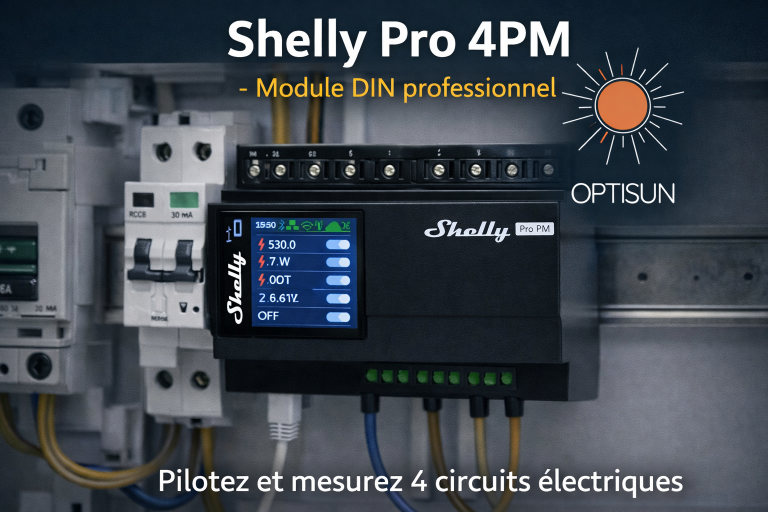 Lire la suite à propos de l’article Shelly Pro 4PM – le module professionnel idéal pour gérer plusieurs circuits électriques