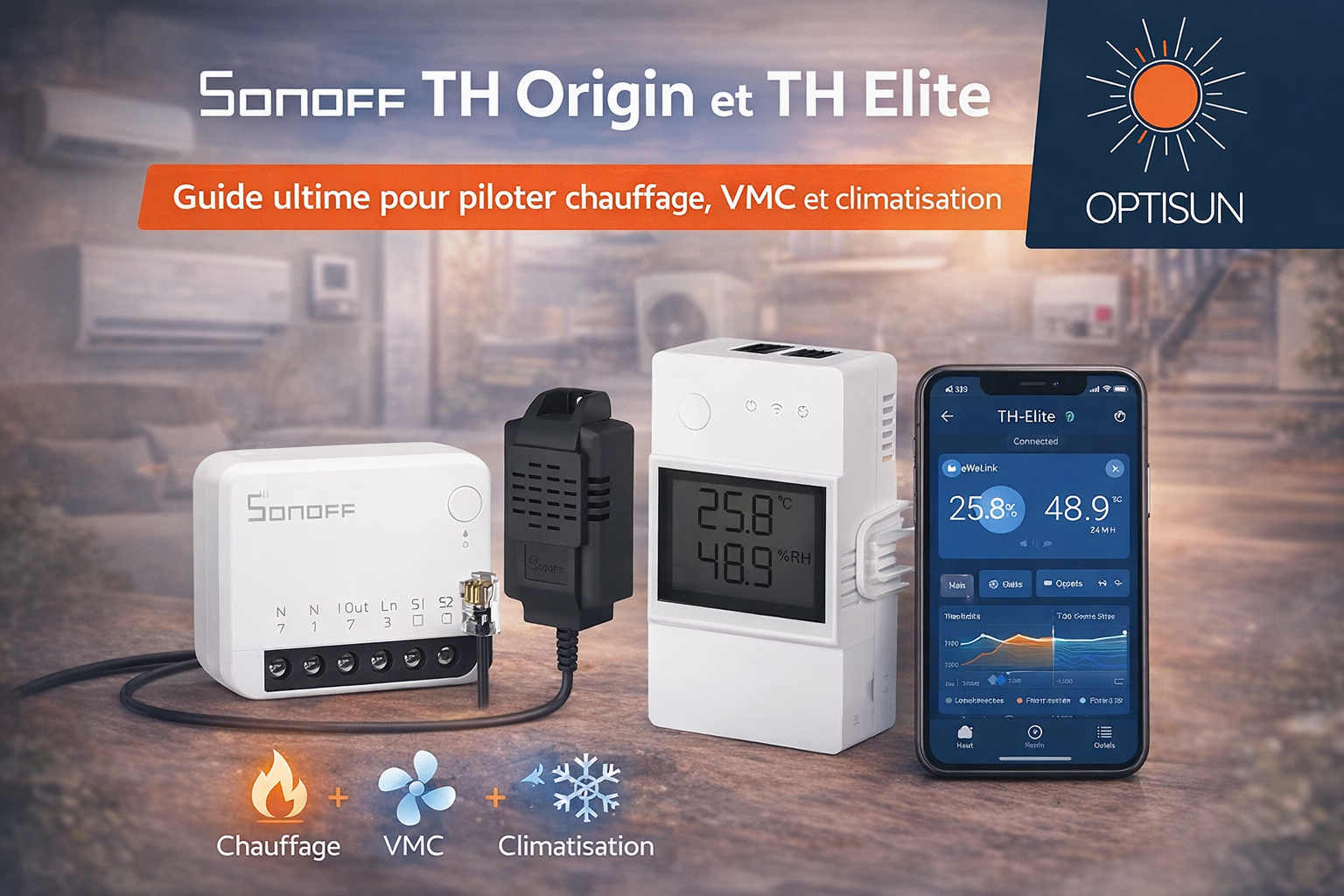 Lire la suite à propos de l’article Sonoff TH Origin et TH Elite – guide ultime pour piloter chauffage, VMC et climatisation