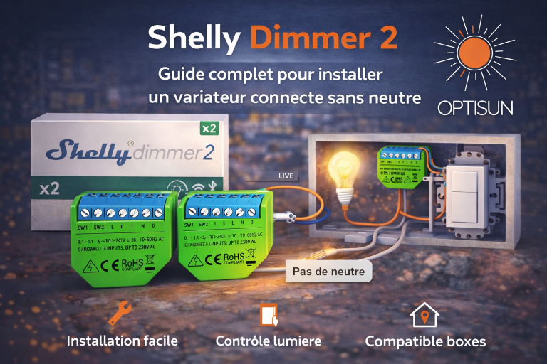 Lire la suite à propos de l’article Shelly Dimmer 2 – guide complet pour installer un variateur connecté sans neutre