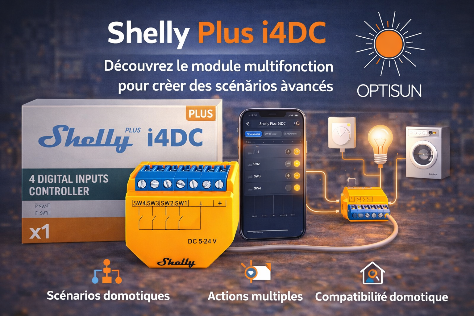 Lire la suite à propos de l’article Shelly Plus i4 – découvrez le module multifonction pour créer des scénarios avancés